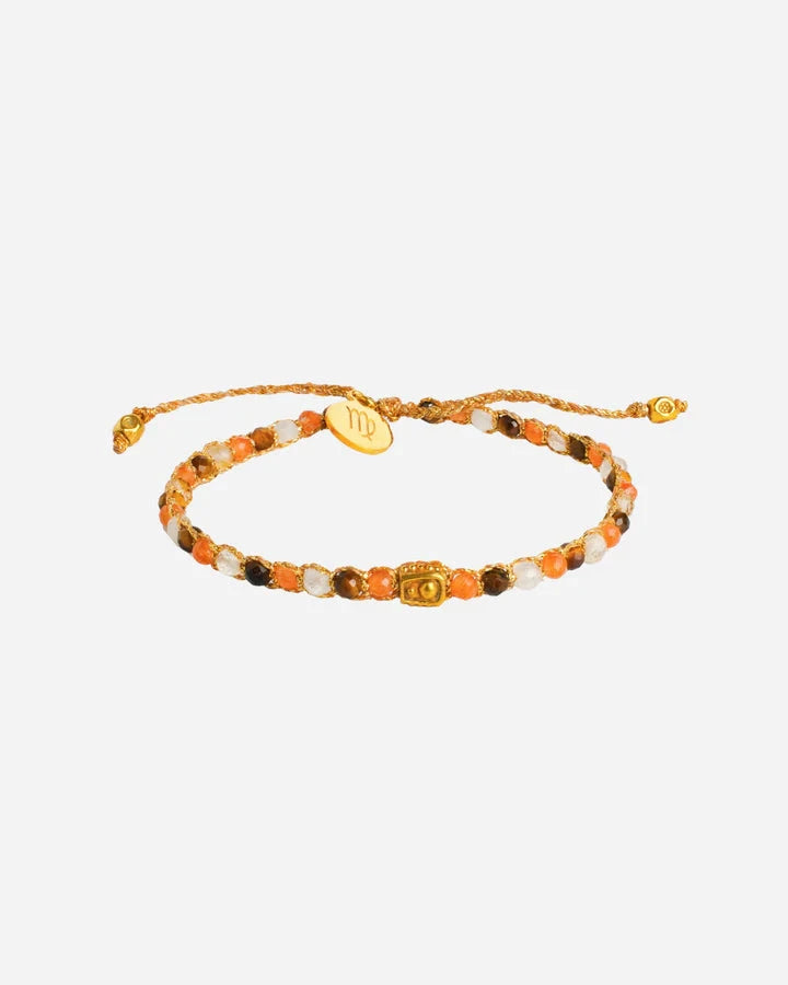 Virgo Crystal Zodiac Gemstone Bracelet - Gold Nusands