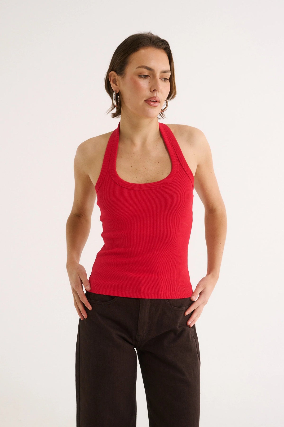 Harmony Halter Tank - Radiant Red Primi