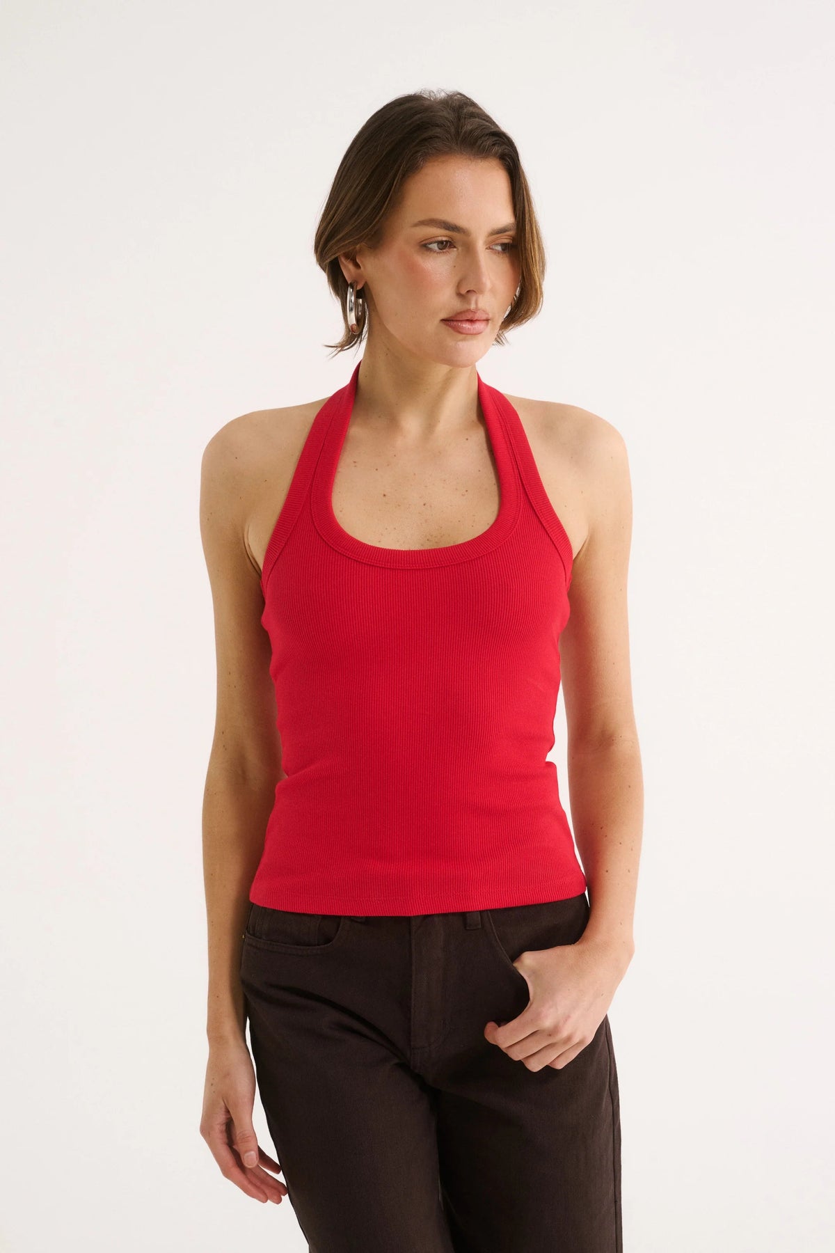 Harmony Halter Tank - Radiant Red Primi