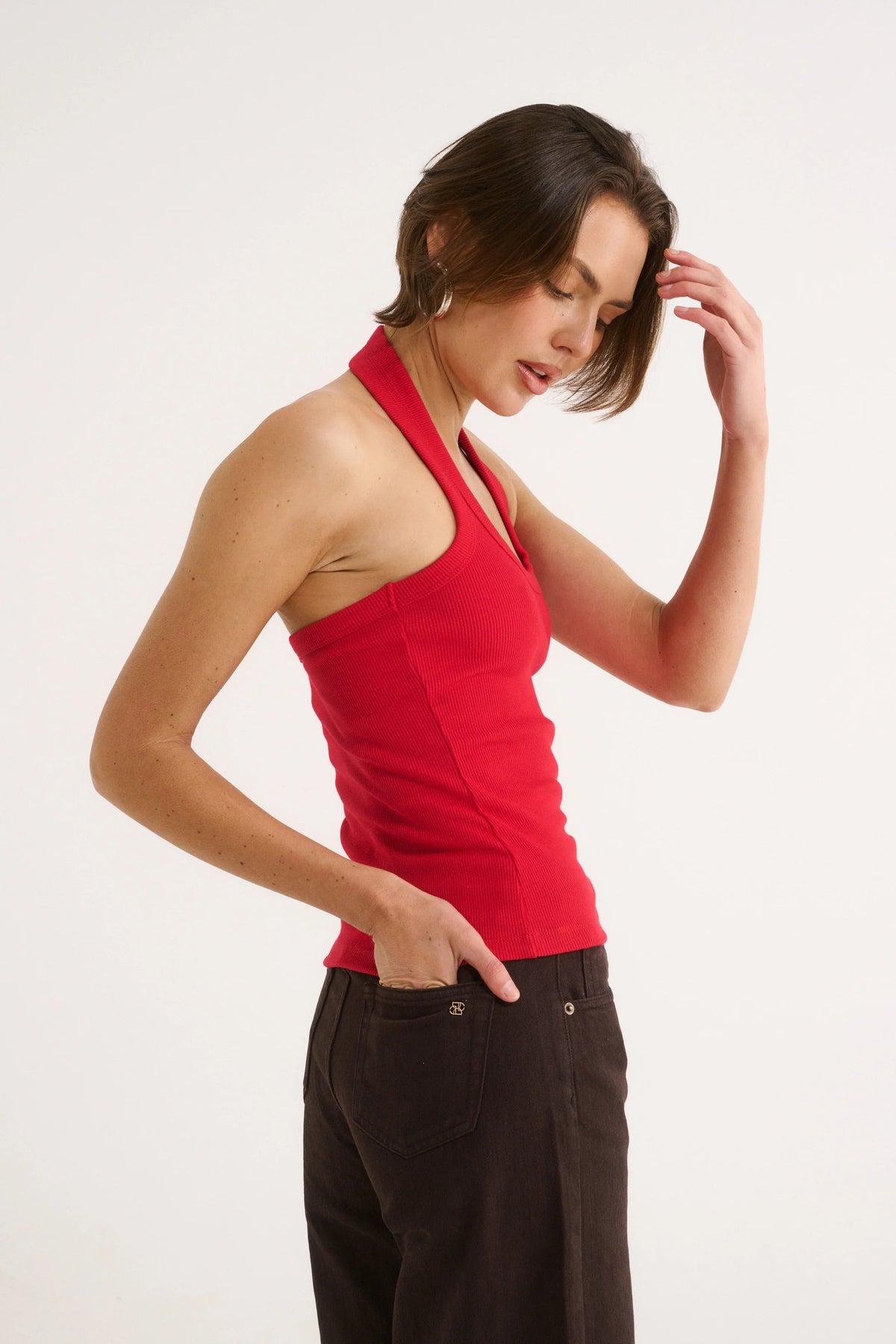 Harmony Halter Tank - Radiant Red Primi