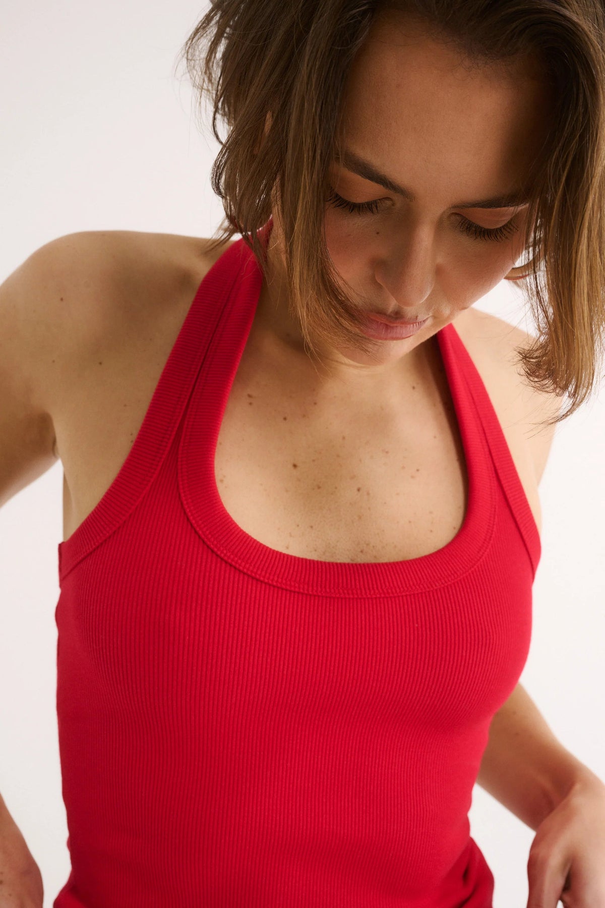 Harmony Halter Tank - Radiant Red Primi