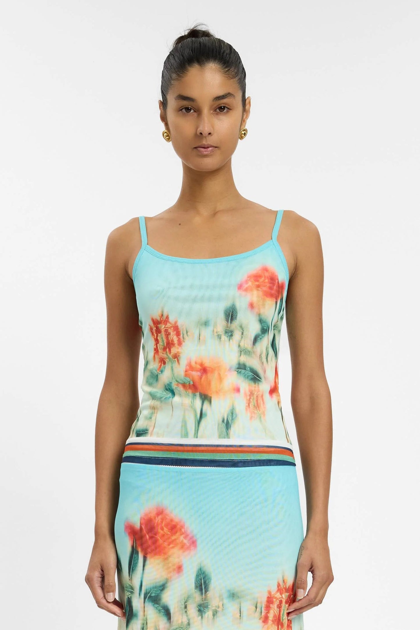 Camisole - Mesh Baby Blue With Harper Lu