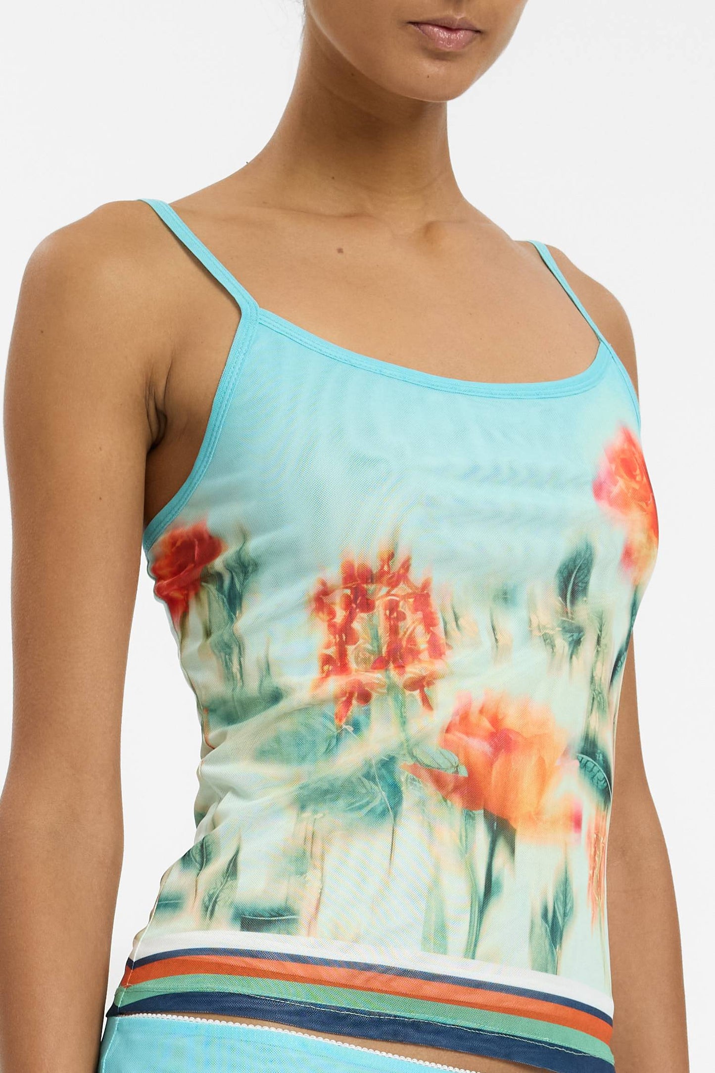 Camisole - Mesh Baby Blue With Harper Lu