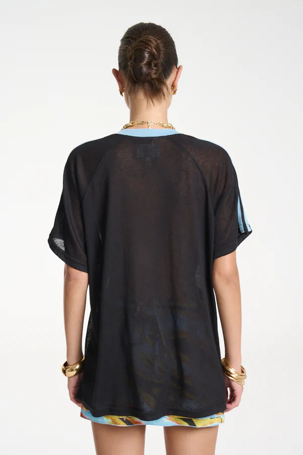 V Neck Jersey - Black/Blue Summi Summi