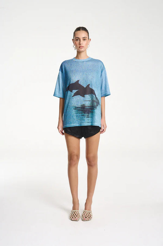 Double Dolphin Tee - Blue Summi Summi