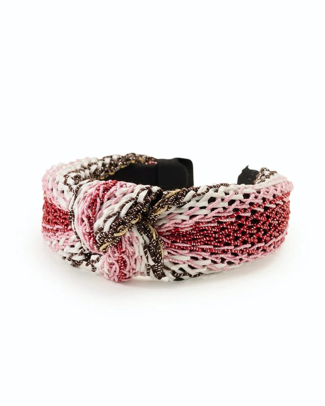 bowies world Milan Headband - Black/Red at cloth in brick product shot
