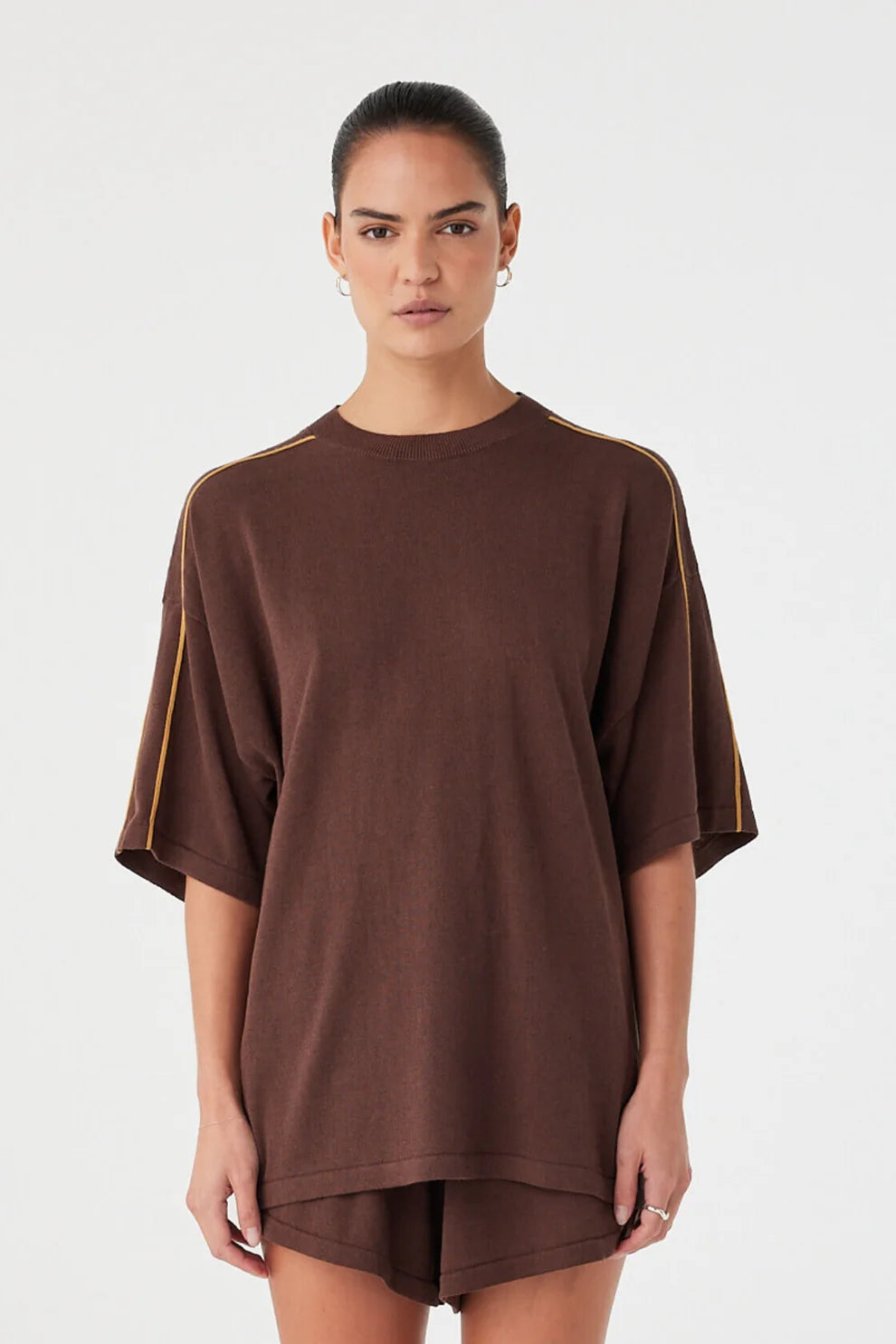 Pippa Oversized Tee - Espresso Arcaa