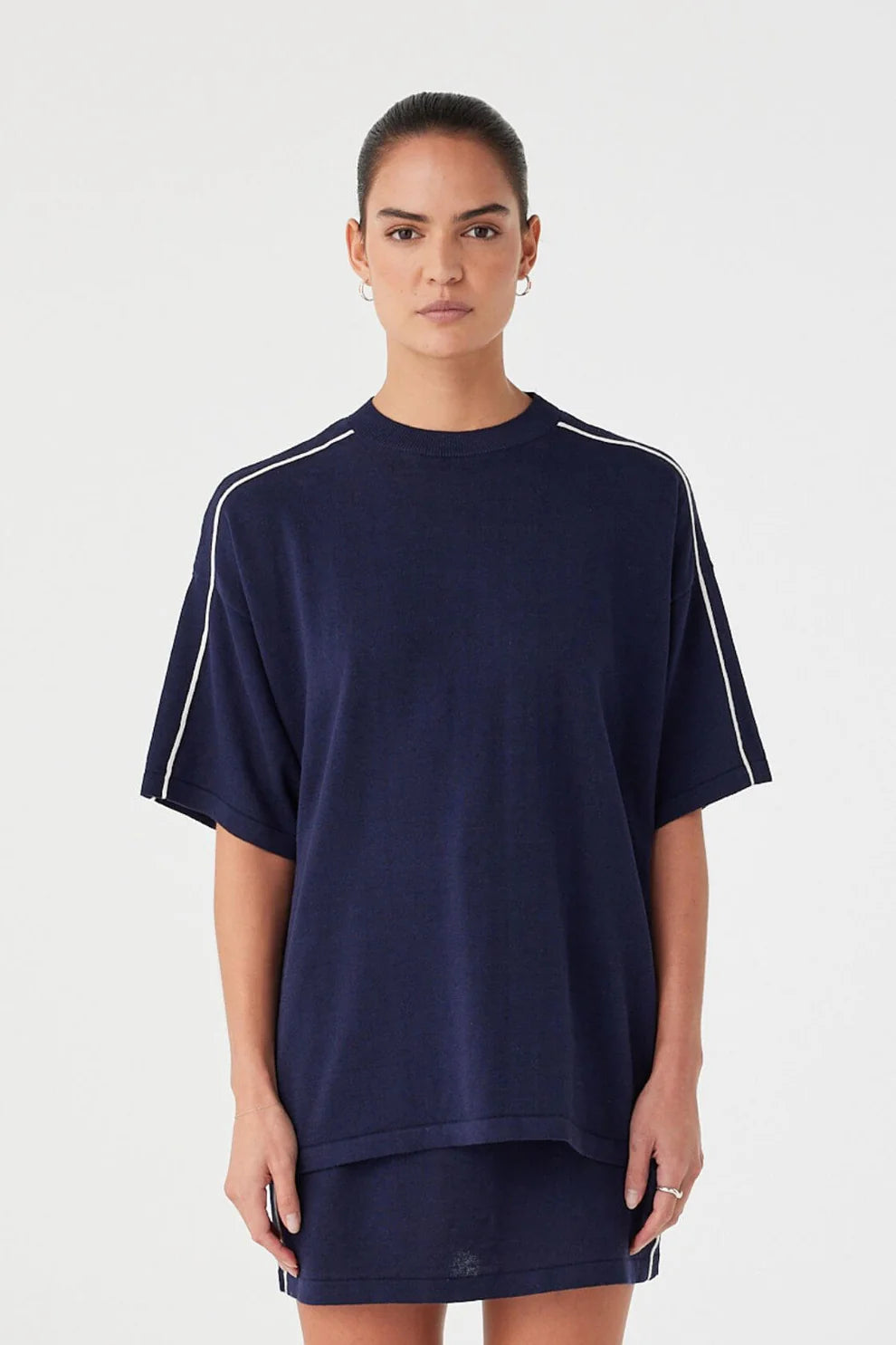 Pippa Oversized Tee - Navy Arcaa