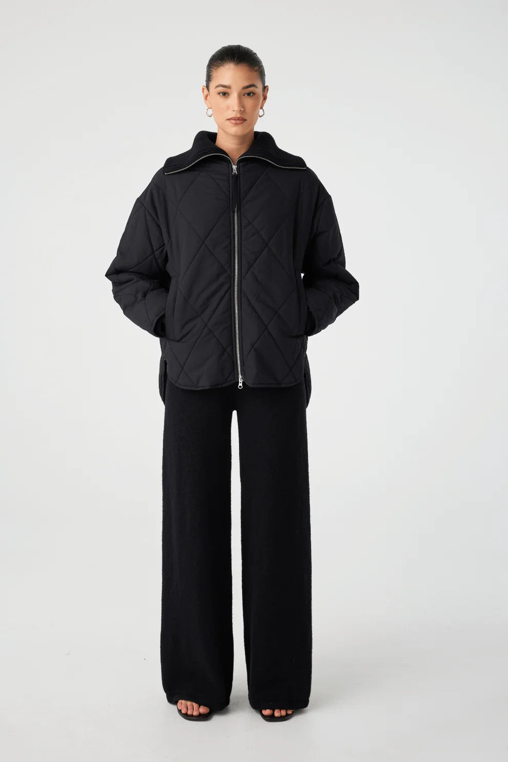 Reece Quilted Jacket - Black Arcaa