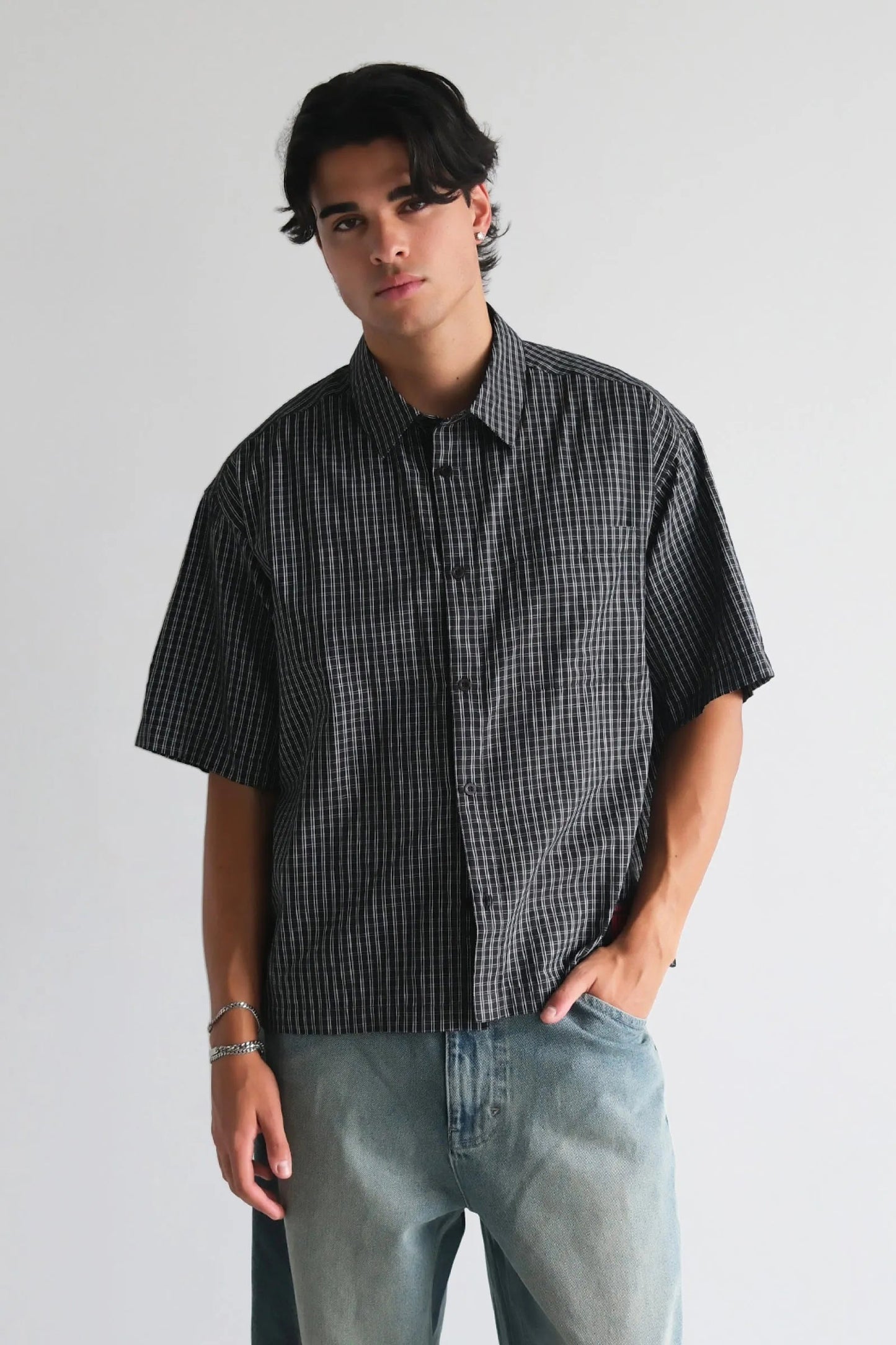 Hardware Bobby Shirt - Black Check Abrand
