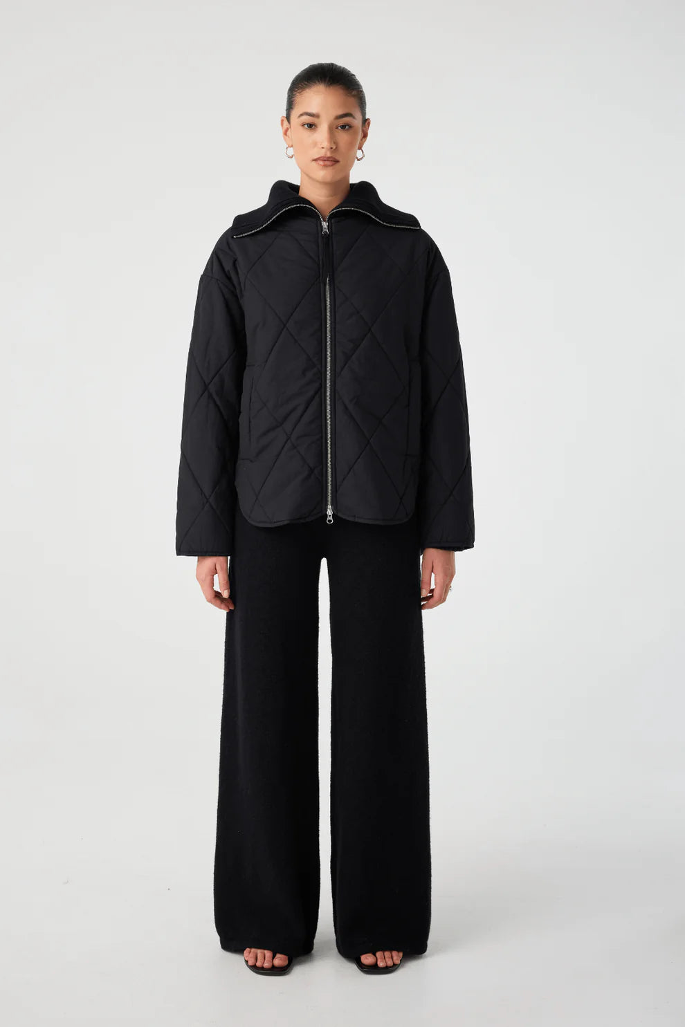 Reece Quilted Jacket - Black Arcaa