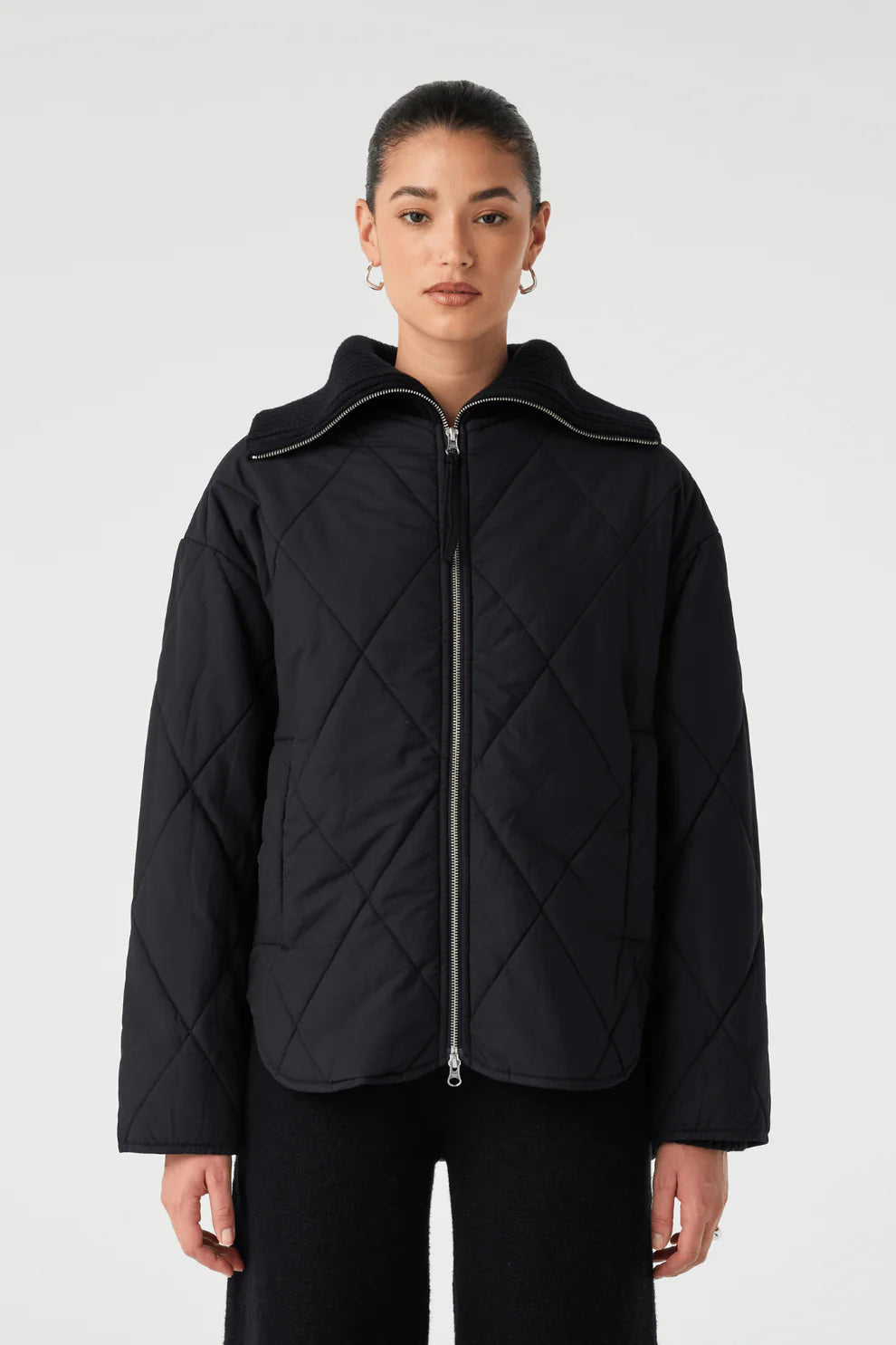 Reece Quilted Jacket - Black Arcaa