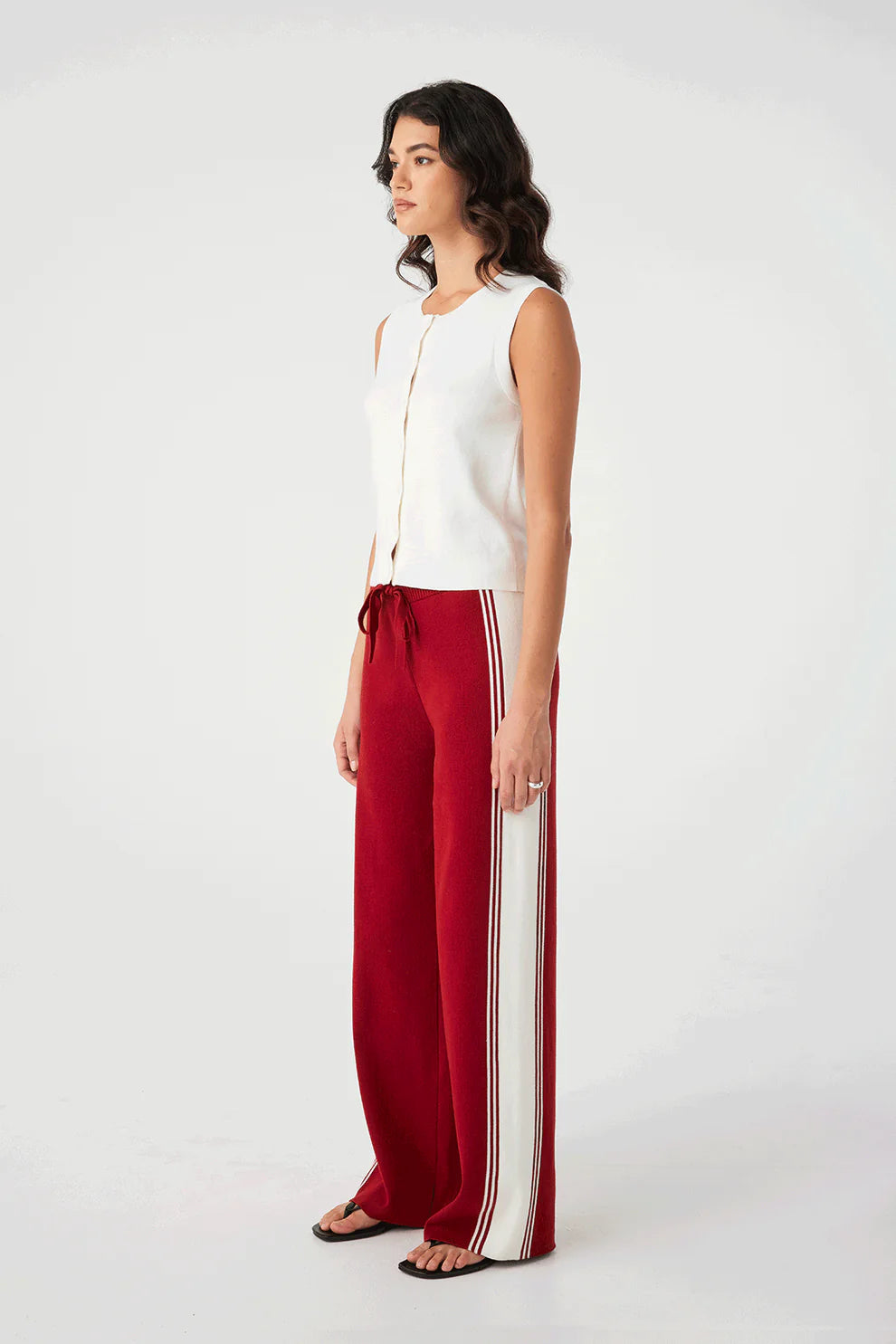 Emery Pant - Wine/Ecru Arcaa