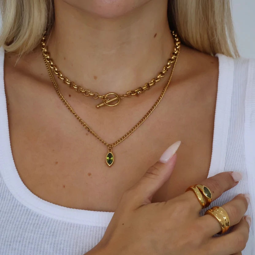 Indigo Gold Chain Necklace Zaya Collective