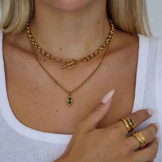 Indigo Gold Chain Necklace Zaya Collective