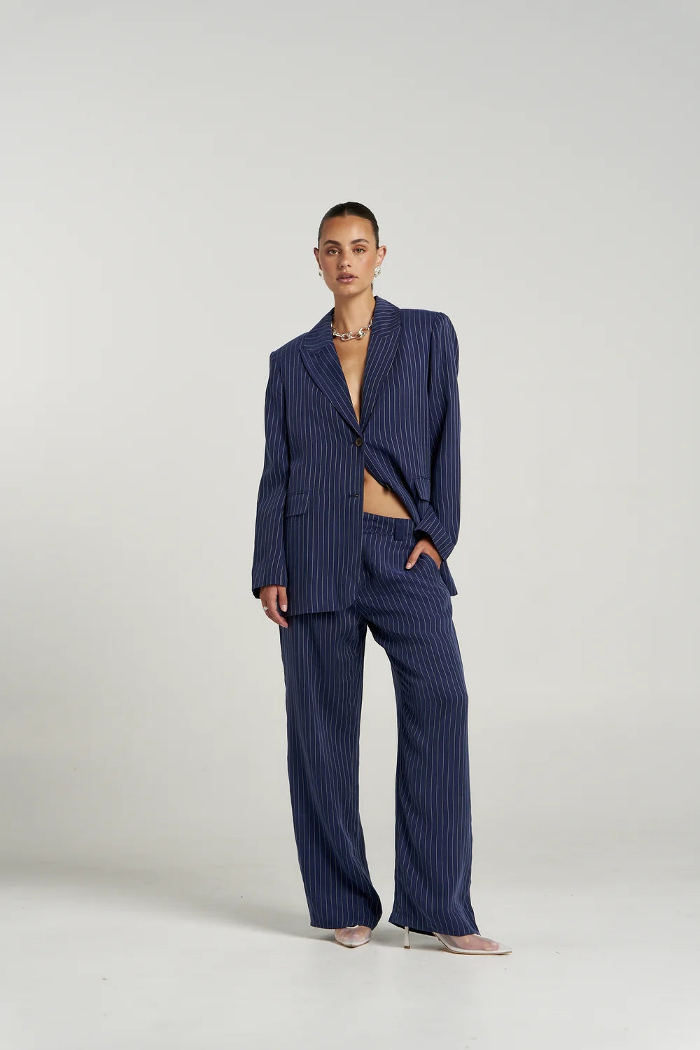 Boss Pant - Navy Pinstripe Summi Summi
