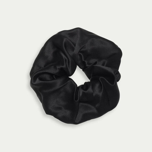 Silk Scrunchie - Noir Kitty Paloma