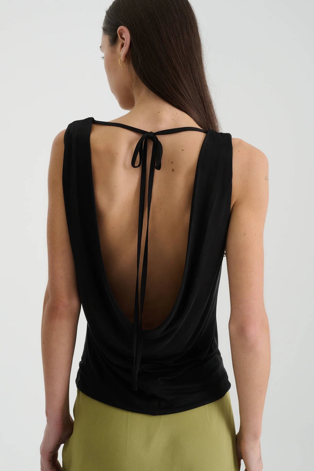 Juliette Cowl Back Top - Noir Rowie