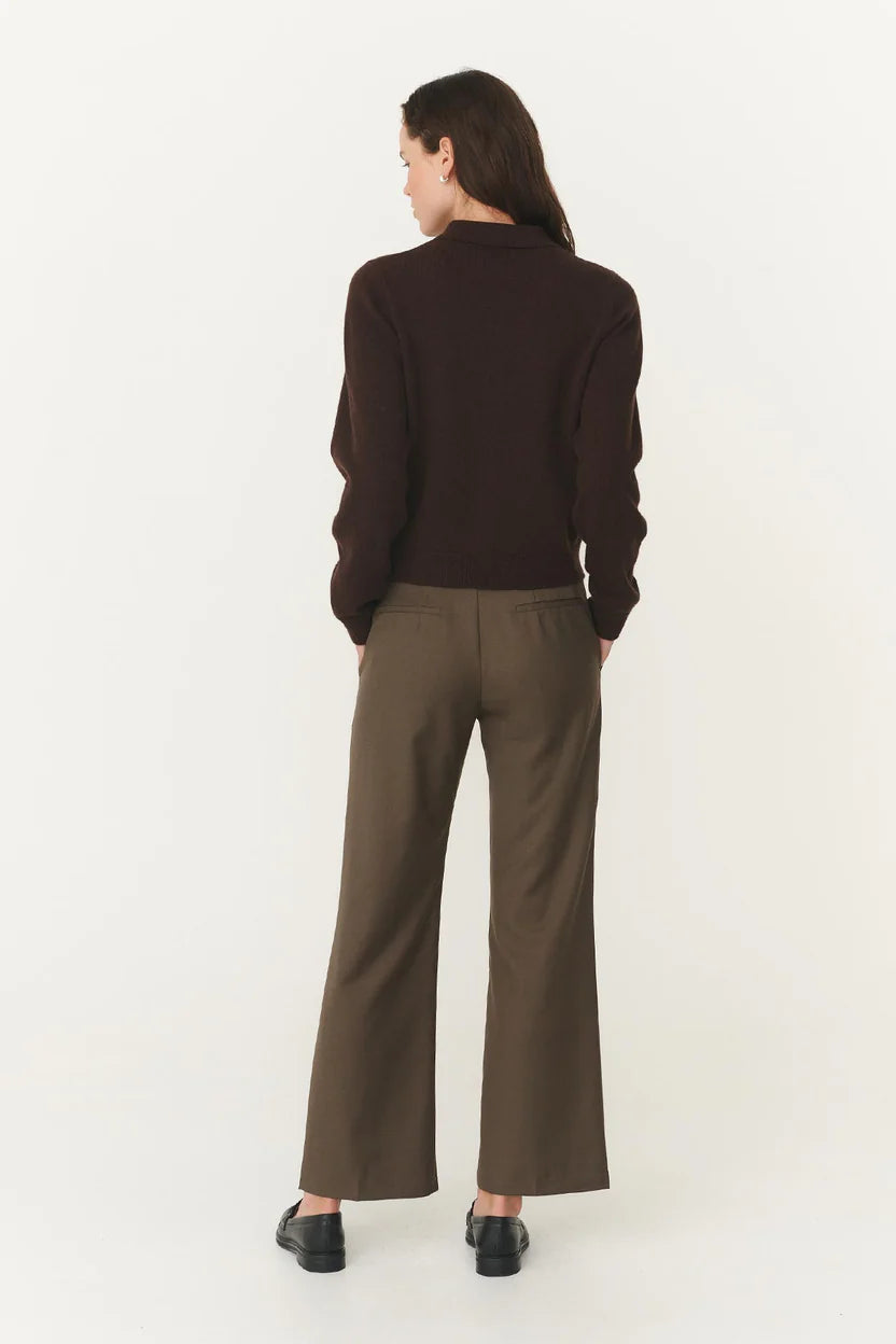 Marin Wool Suit Pants - Chestnut Rowie
