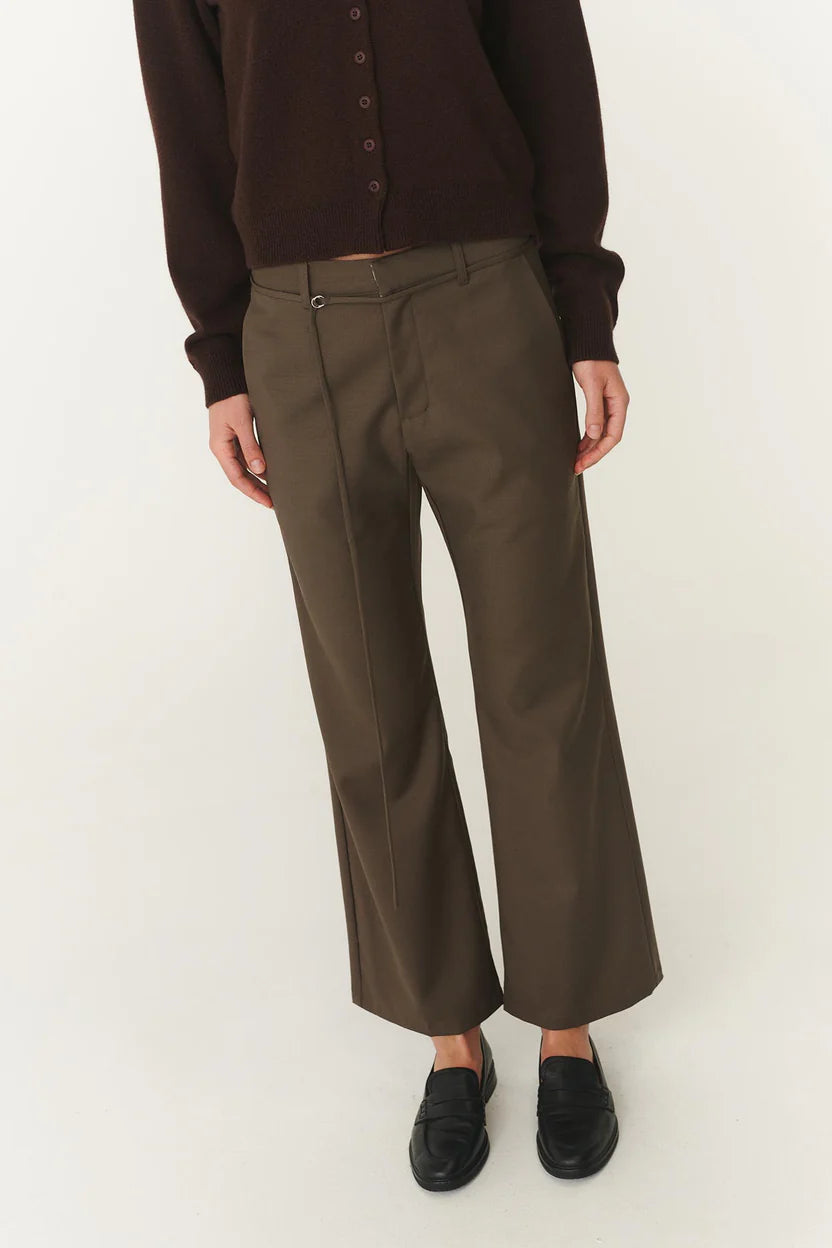 Marin Wool Suit Pants - Chestnut Rowie