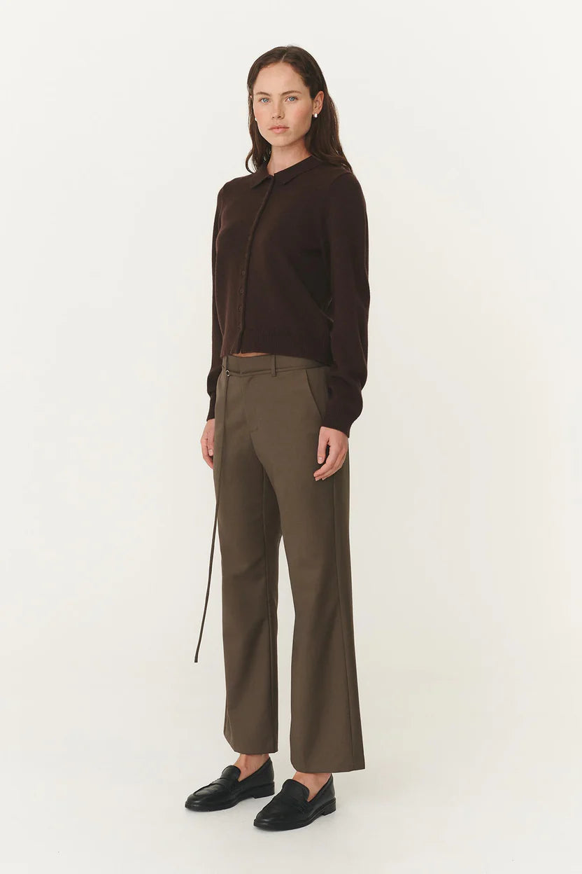 Marin Wool Suit Pants - Chestnut Rowie