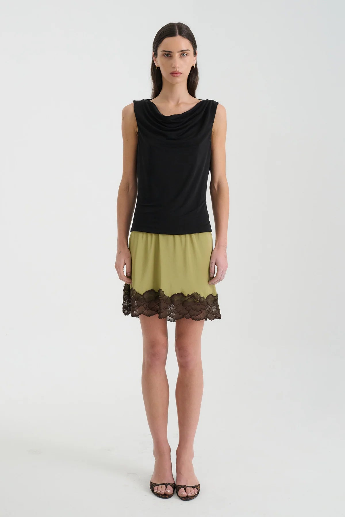 Marina Mini Skirt - Pistachio Rowie