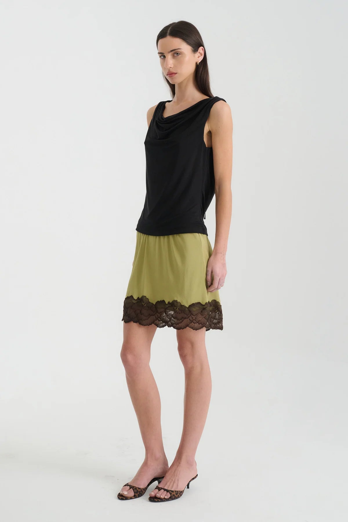 Marina Mini Skirt - Pistachio Rowie