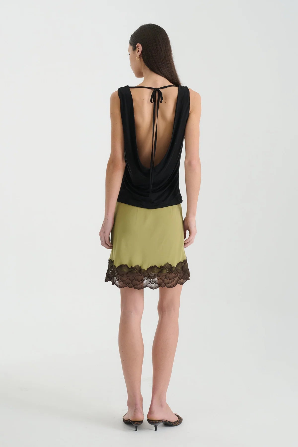 Marina Mini Skirt - Pistachio Rowie