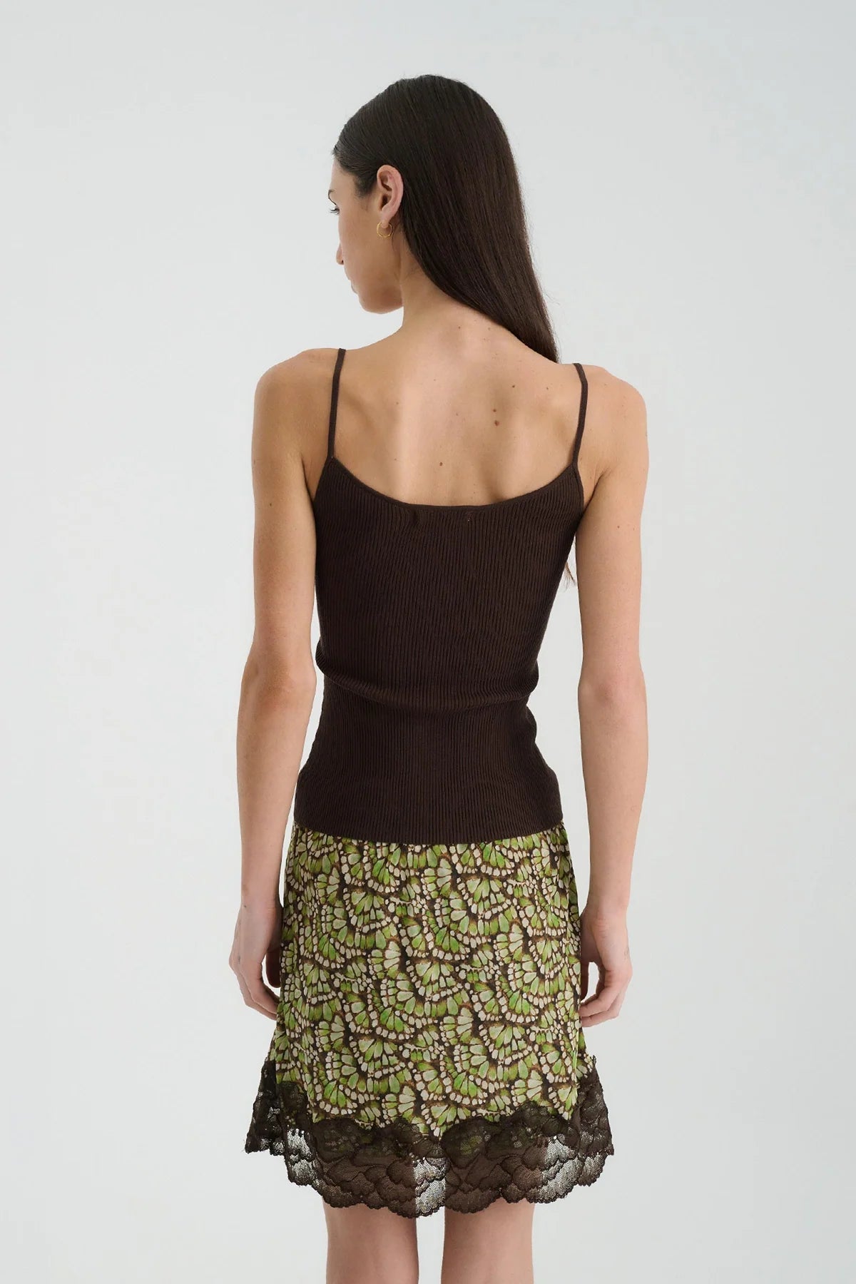 Mary Layered Knit Singlet - Espresso Rowie