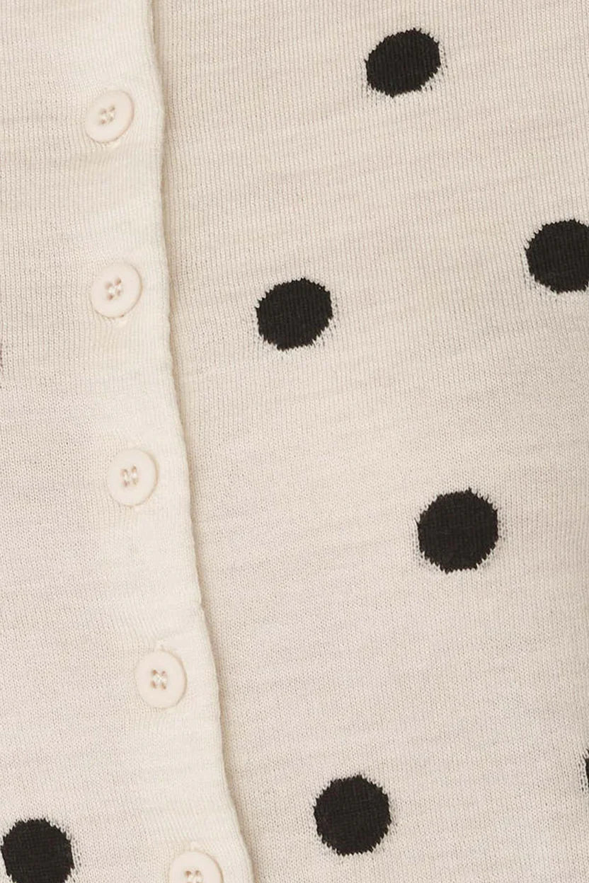 Sandro Marino Knit Top - Bone / Espresso Spot Rowie