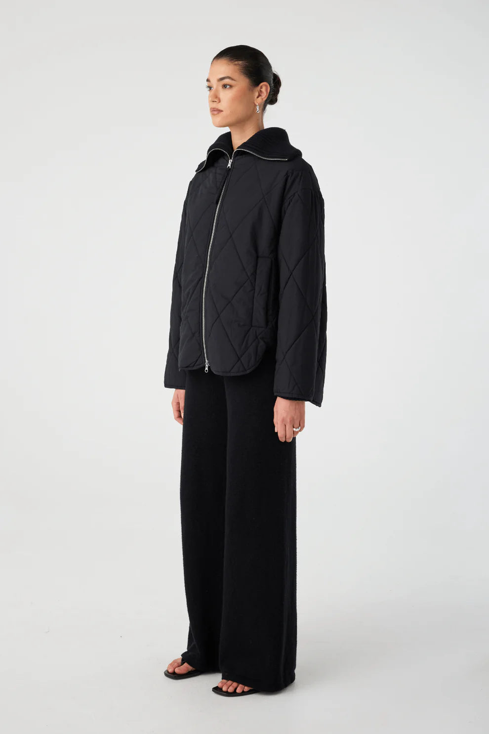 Reece Quilted Jacket - Black Arcaa