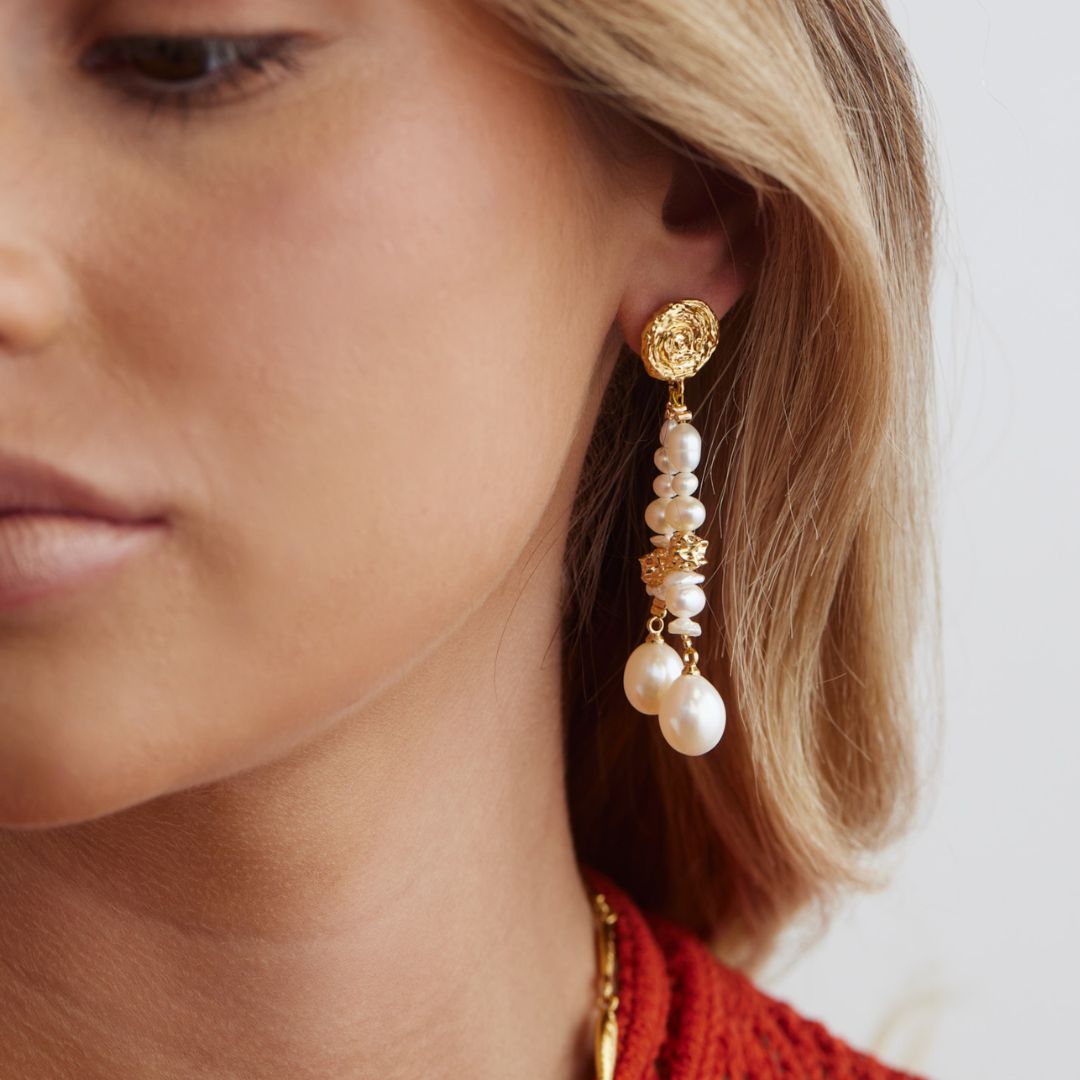 Spirallo Waterfall Earrings - Gold Carly Paiker