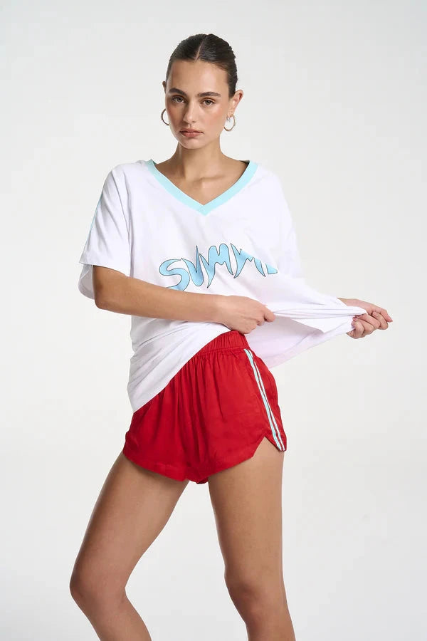 Summi Tee - White/Aqua Summi Summi