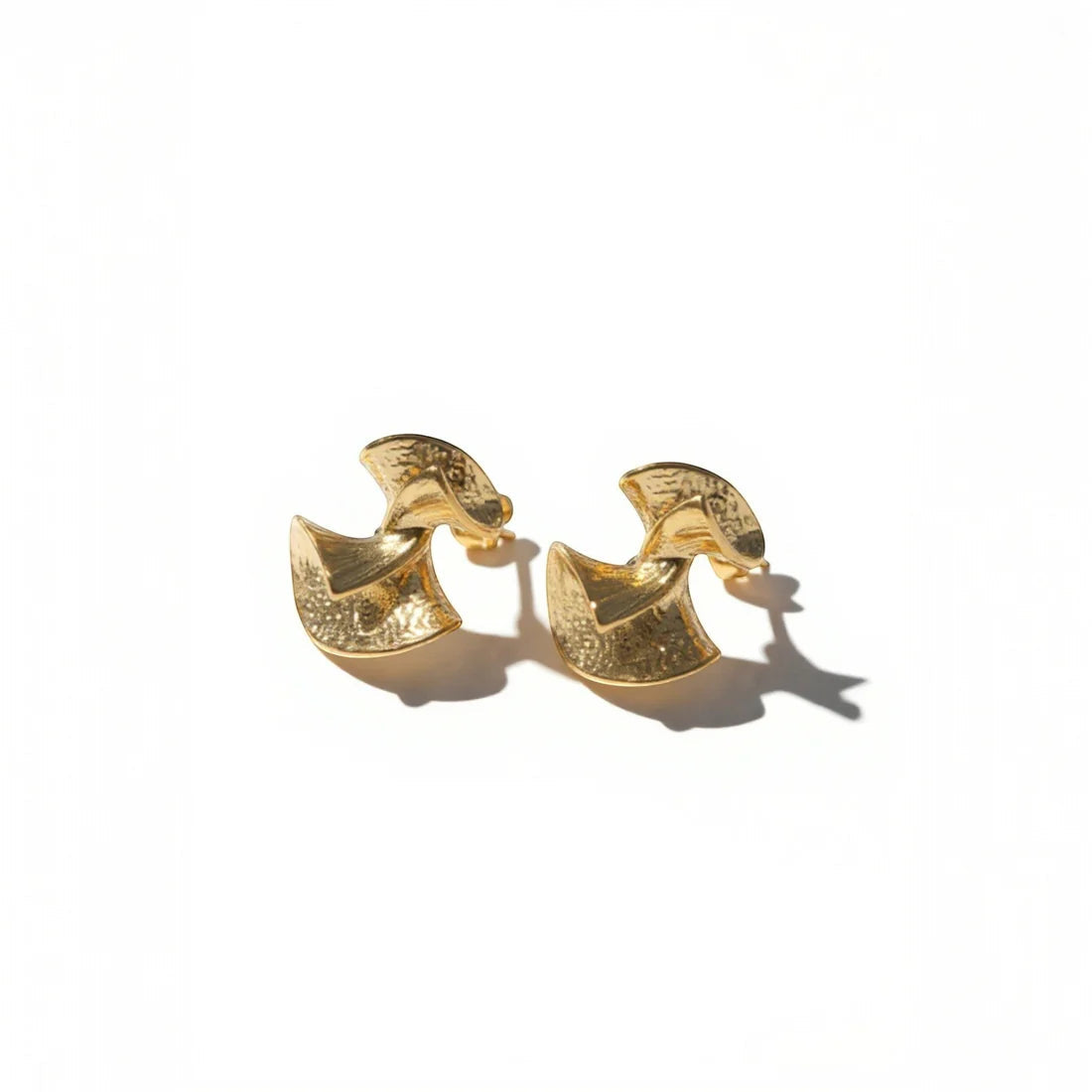 Bell Drop Abstract Earrings - Gold Tania Claire
