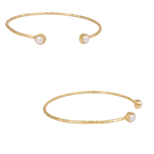 Astra Pearl Gold Cuff Tania Claire