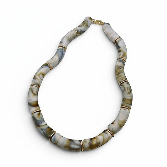 Mia Resin Statement Necklace - Natural Tania Claire