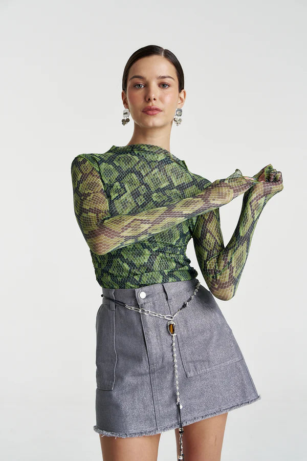 Mesh LS Rouched Skivvy - Viper Summi Summi