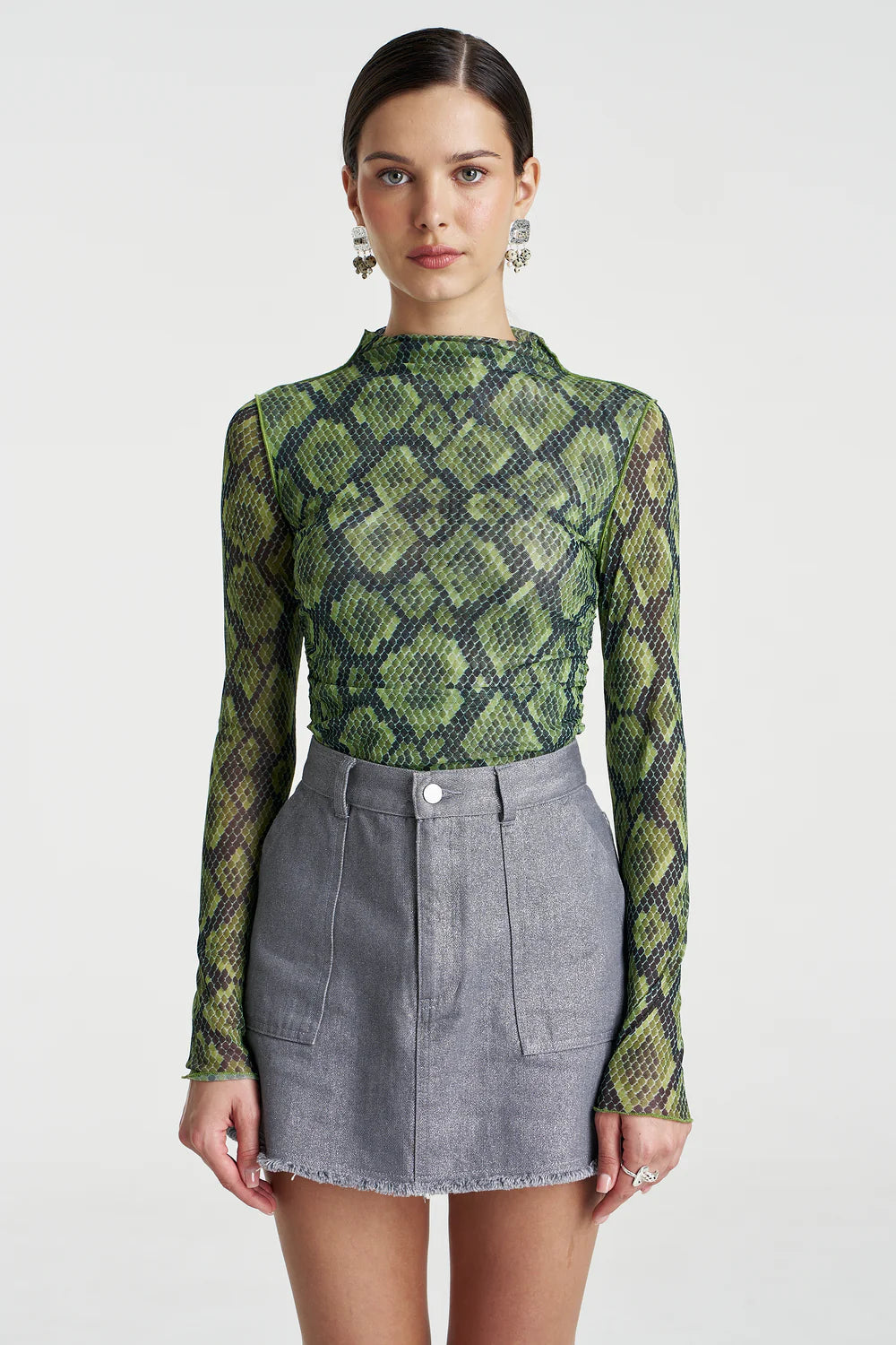 Mesh LS Rouched Skivvy - Viper Summi Summi