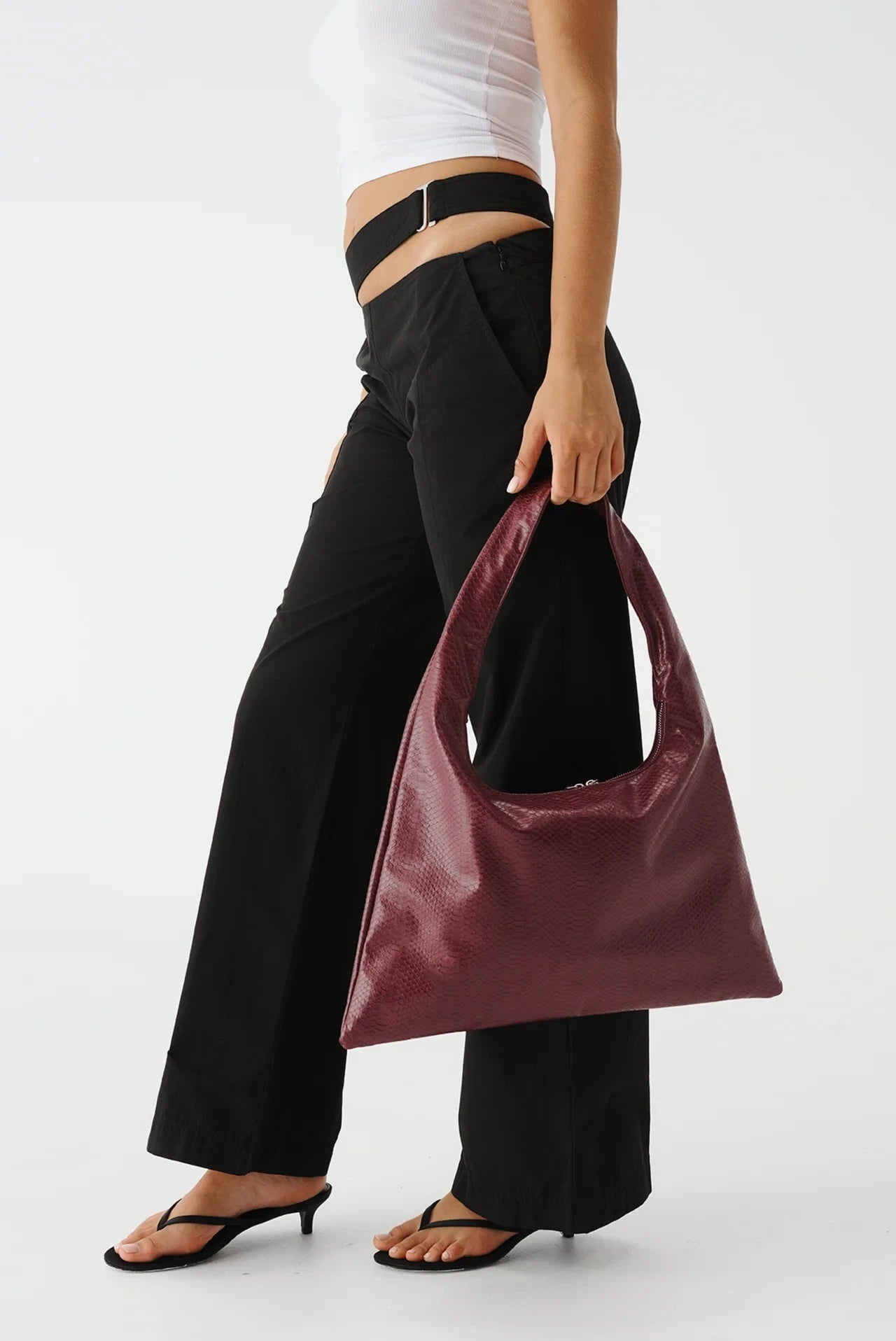 Jones Bag - Burgundy Croc Georgia Mae