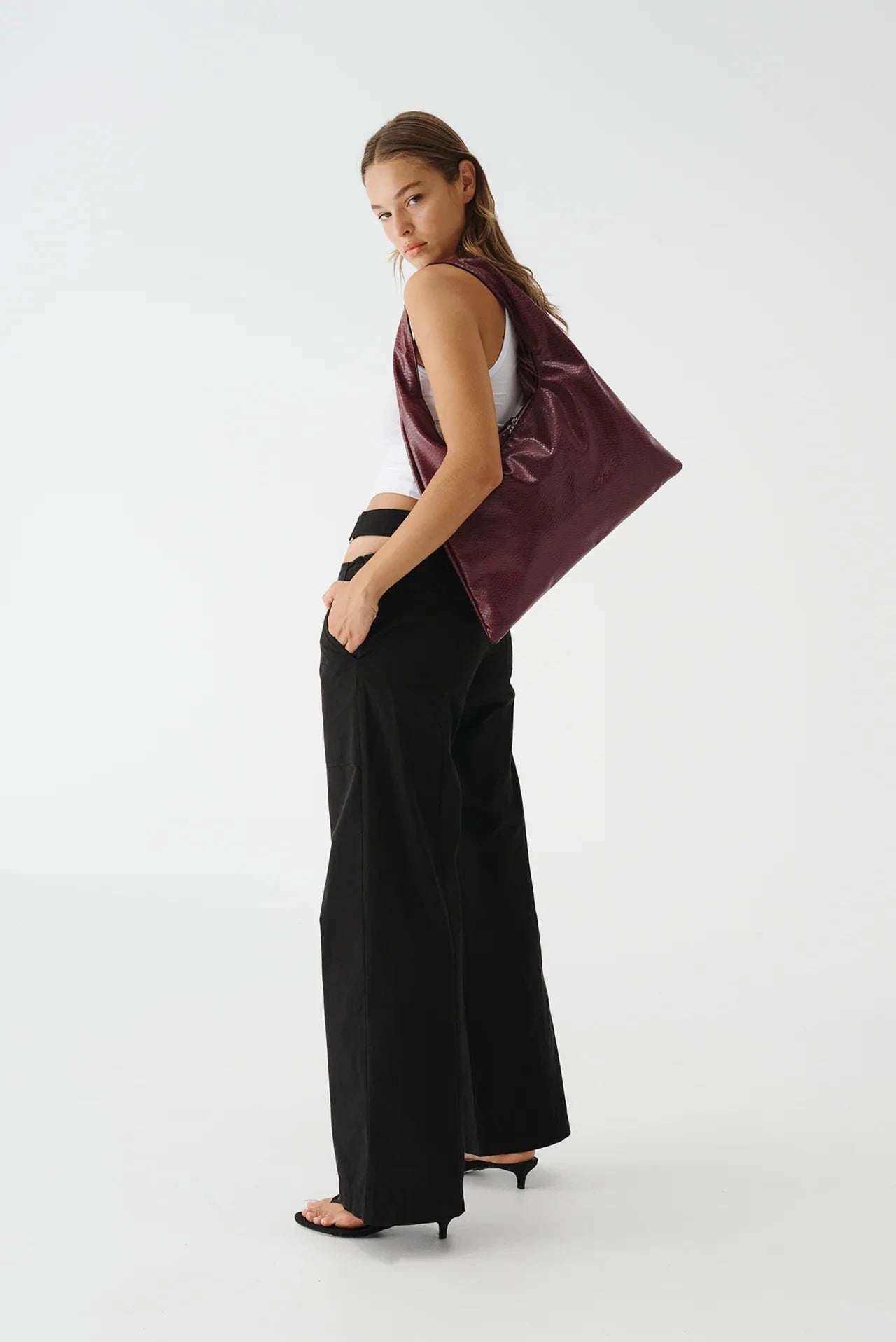 Jones Bag - Burgundy Croc Georgia Mae